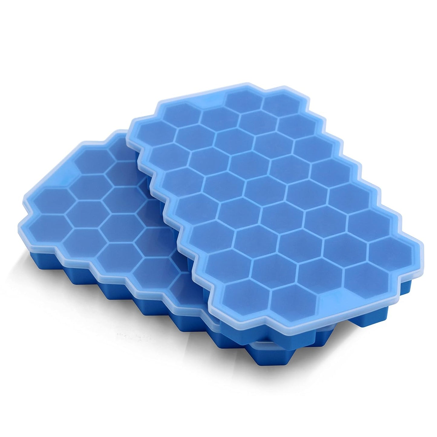 AIG (02 PACK) 37-Grid Silicone Ice Cube Tray with Lid β Easy Release & Reusable Small Ice Molds for Freezer
