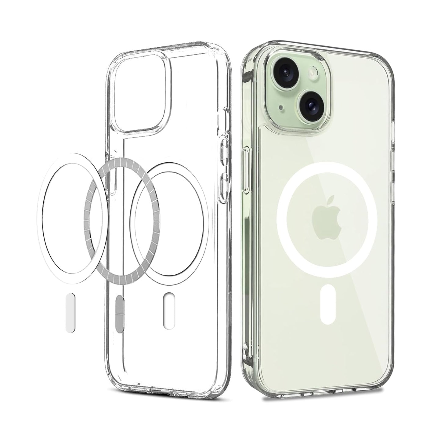 AIG Slim Transparent Back Case with MagSafe for iPhone 13/14/15/16 Series