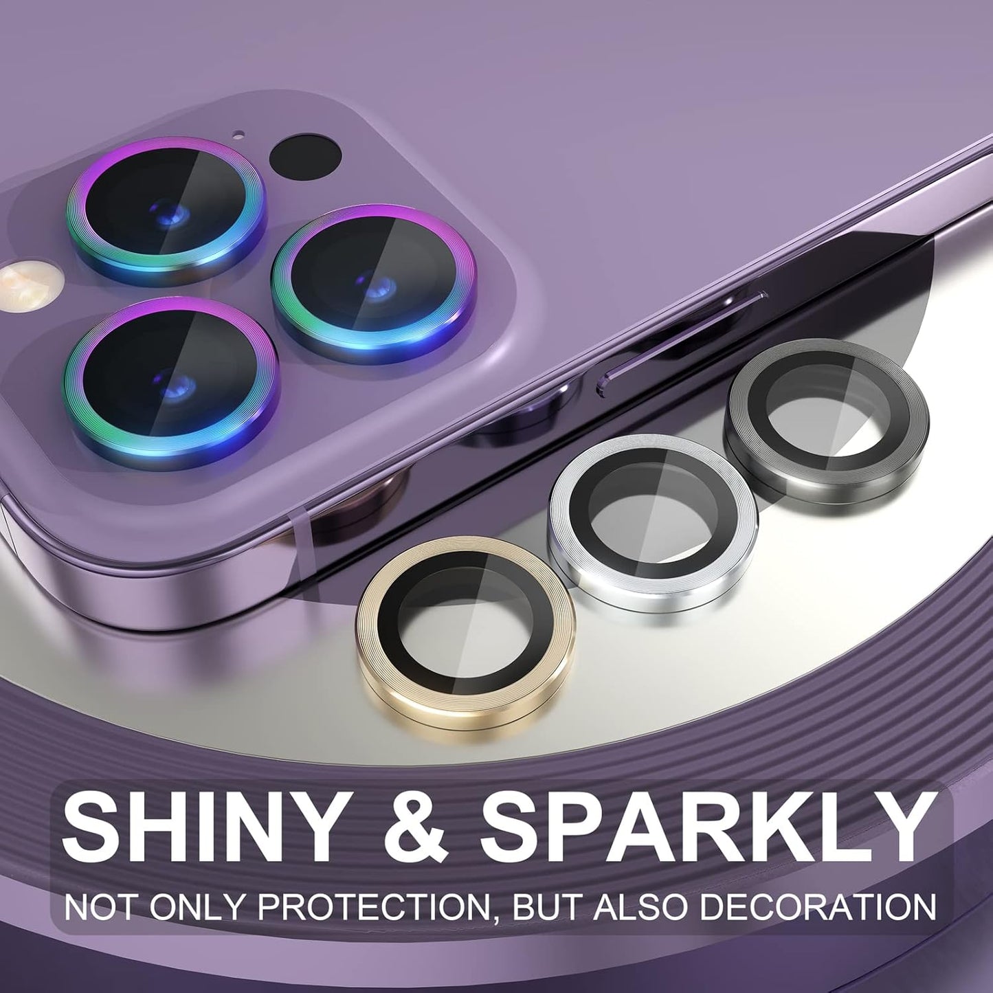 AIG iPhone 14 Pro/14 Pro Max Camera Lens Protector Bling – Colorful