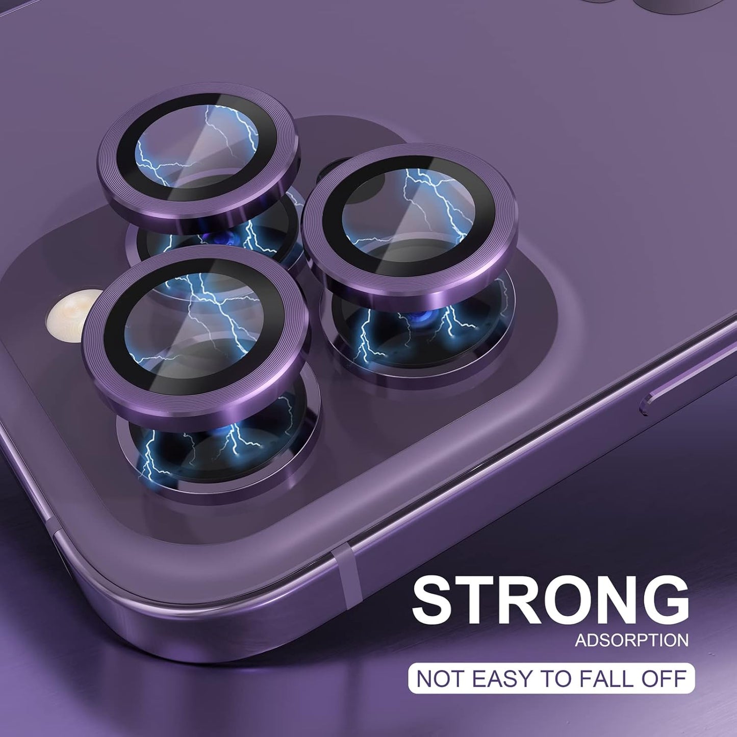 AIG iPhone 14 Pro/14 Pro Max Camera Lens Protector Bling – Deep Purple