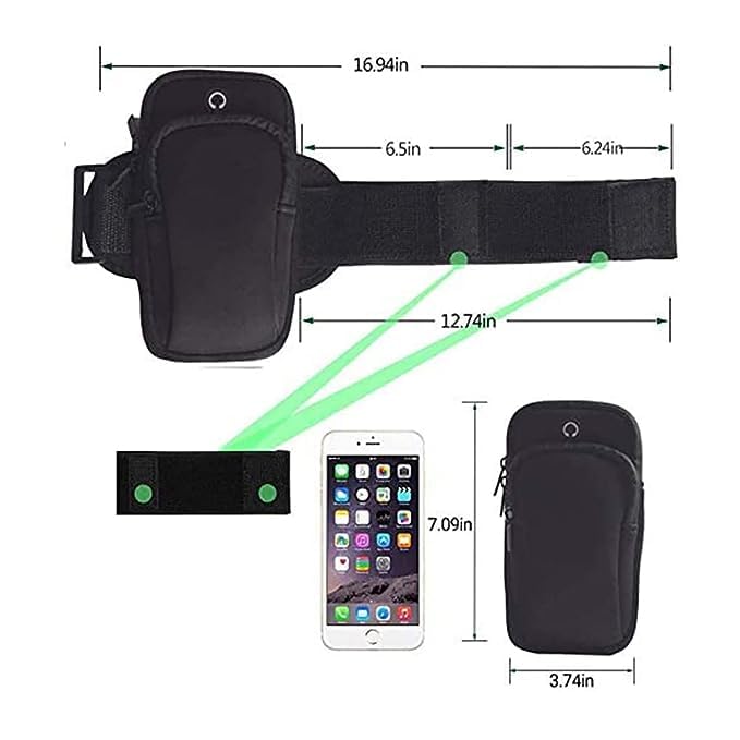 AIG Mobile Pouch – Dual Zipper Arm Bag for Men & Women | Universal Sports & Travel Pouch