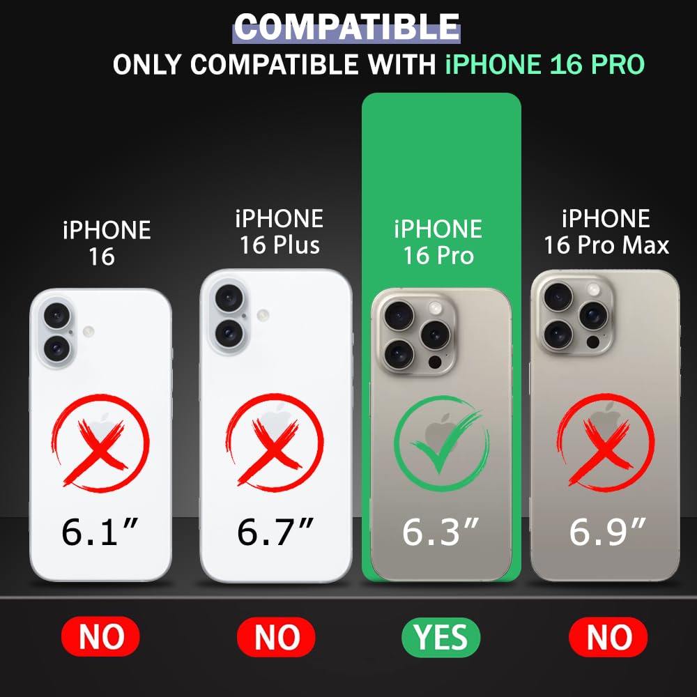AIG MagSafe Case for iPhone 16 Pro – Clear Shockproof Hybrid Cover