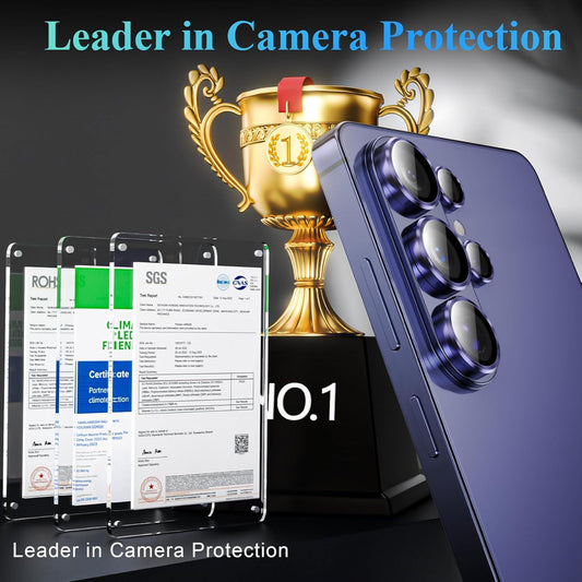 AIG Camera Lens Protector for Samsung Galaxy S26 Ultra – 9H Tempered Glass + Aluminium Alloy Lens Ring, Ultra HD Scratch Protection, Purple