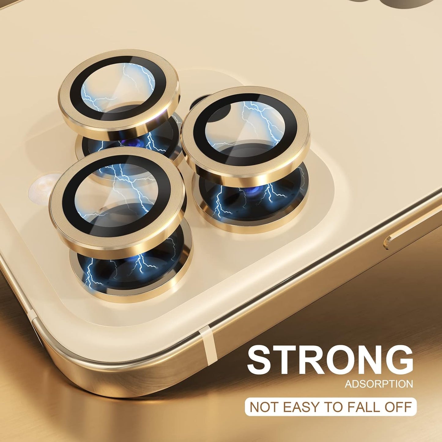 AIG iPhone 14 Pro/14 Pro Max Camera Lens Protector Bling – Gold