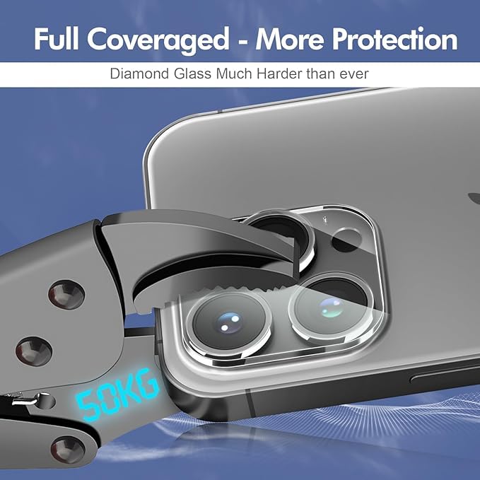 AIG 2 pack Camera Lens Protector compatible for iPhone 16 pro/16 pro max /15 Pro&15 Pro Max, 9H Hardness Tempered Glass Camera Cover, Ultra HD, Anti-Scratch, Case Friendly (Transparent)