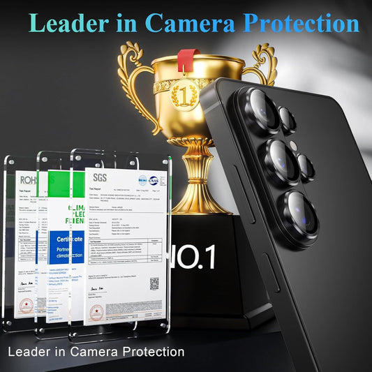 AIG 9H Camera Lens Protector for Samsung Galaxy S26 Ultra – AR/AF Coated, Scratch Resistant, UHD Clear, Black Ring