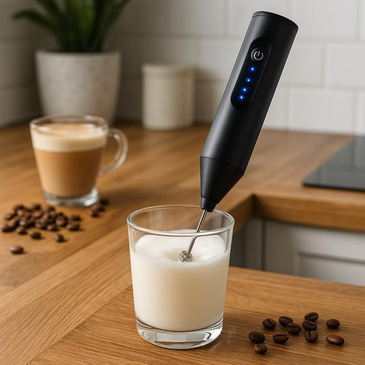 AIG Rechargeable Milk Frother & Coffee Whisk β Electric Handheld Coffee Mixer, Dual Spring Frothing Technology, Drink Mixer & Beater, Multi