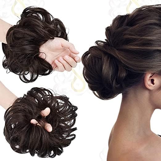 AIG Messy Bun Hair Extension – Natural Black for Women & Girls