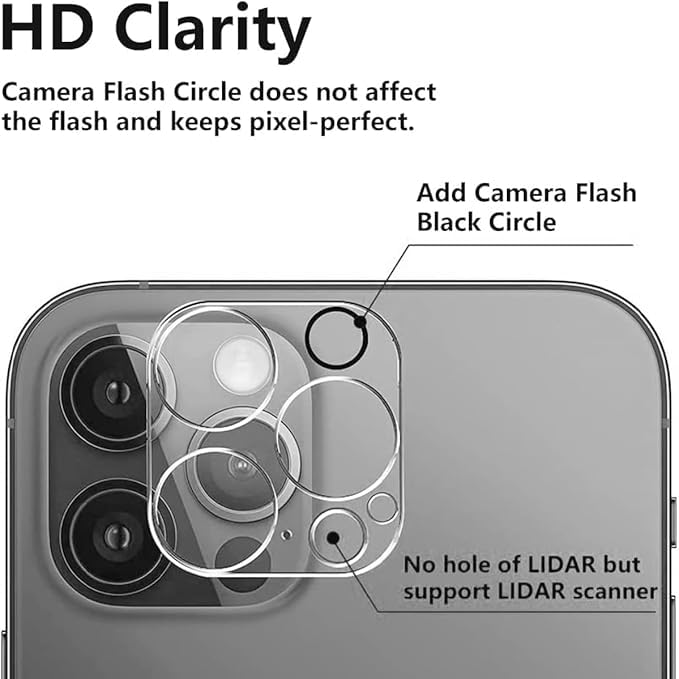 AIG 2 pack Camera Lens Protector compatible for iPhone 16 pro/16 pro max /15 Pro&15 Pro Max, 9H Hardness Tempered Glass Camera Cover, Ultra HD, Anti-Scratch, Case Friendly (Transparent)