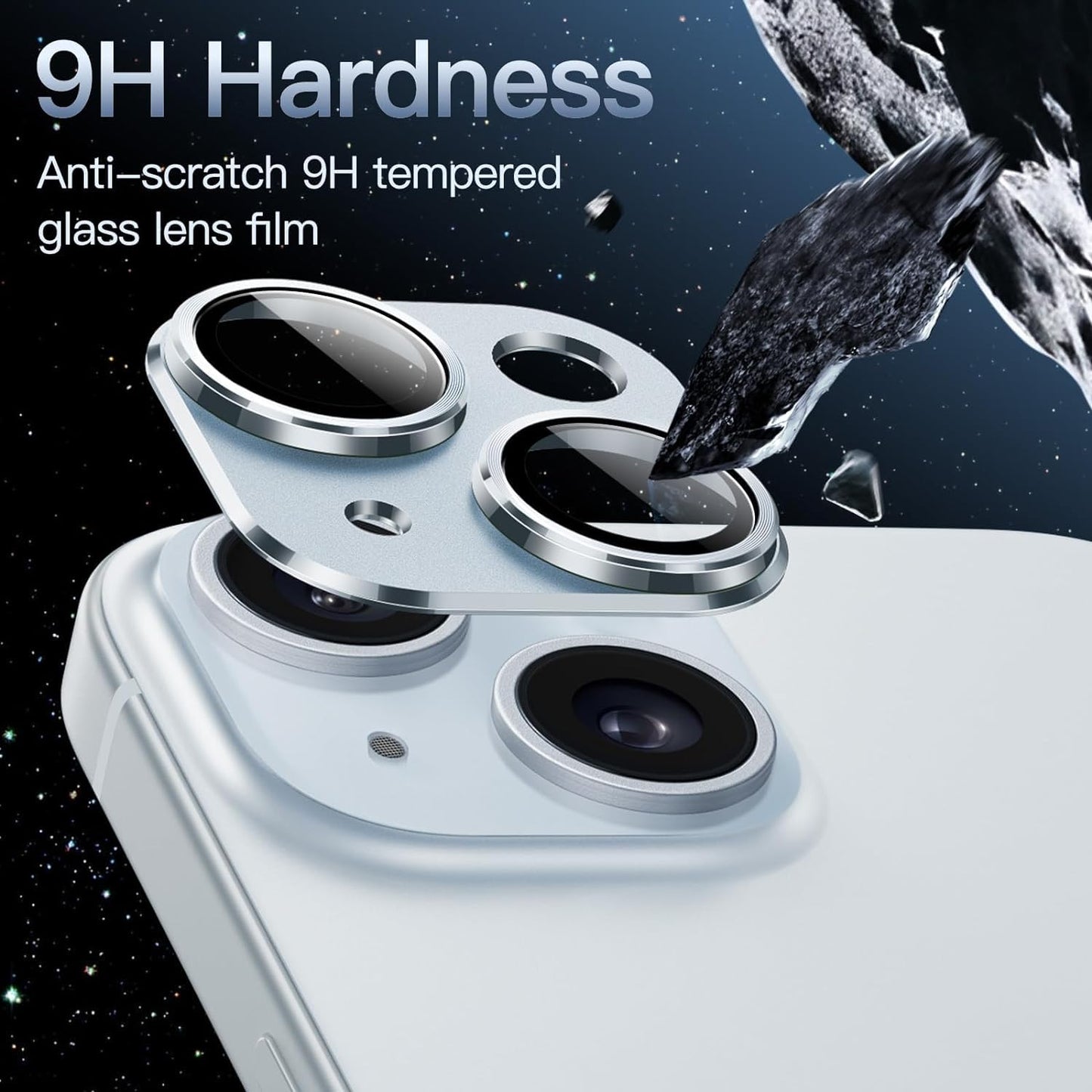 AIG iPhone 15/15 Plus Camera Lens Protector Metal 9H Tempered Glass Lens Screen Protector Rings – BLUE JOINT