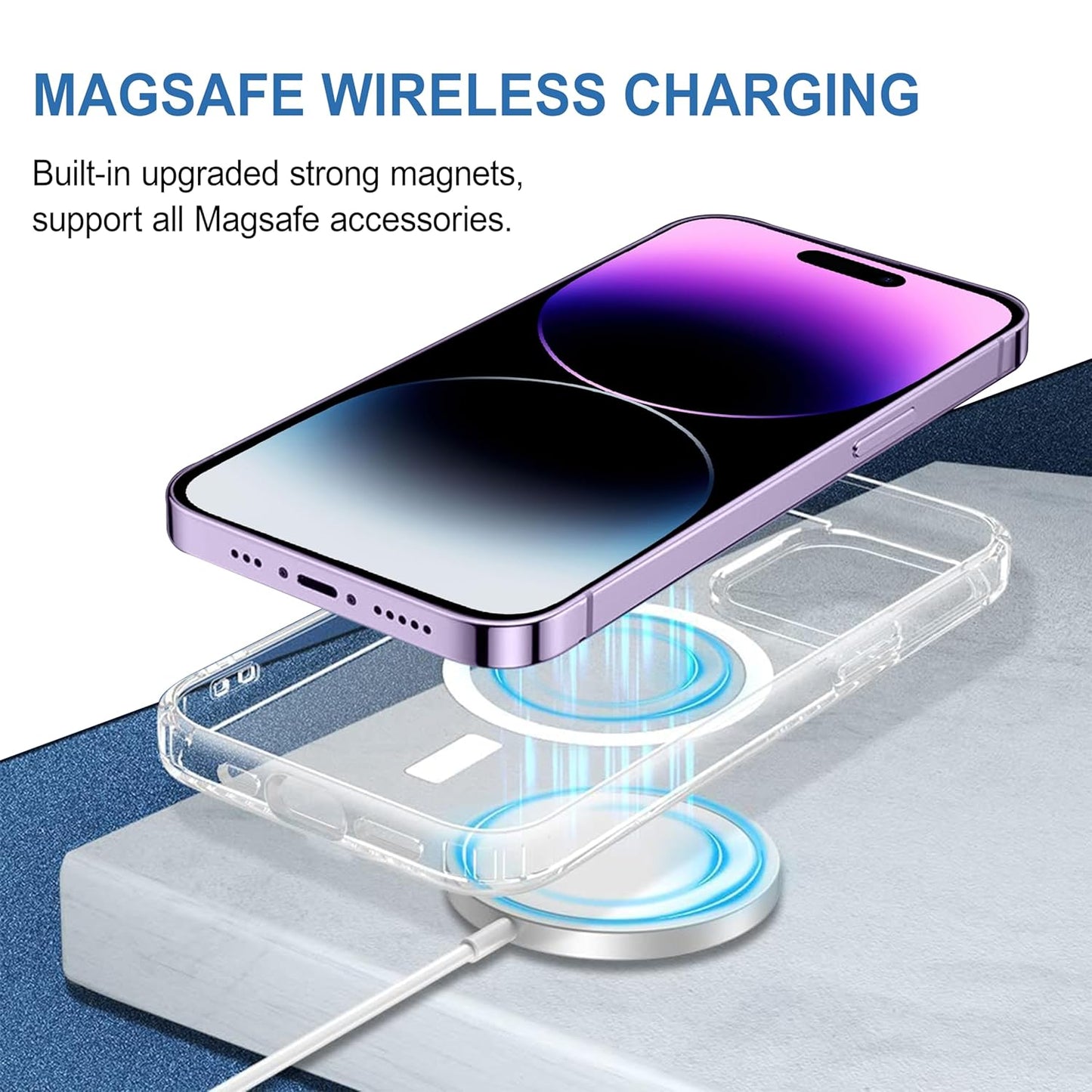 AIG Clear MagSafe Case for iPhone 14 Pro Max β Slim, Shockproof & Anti-Yellowing