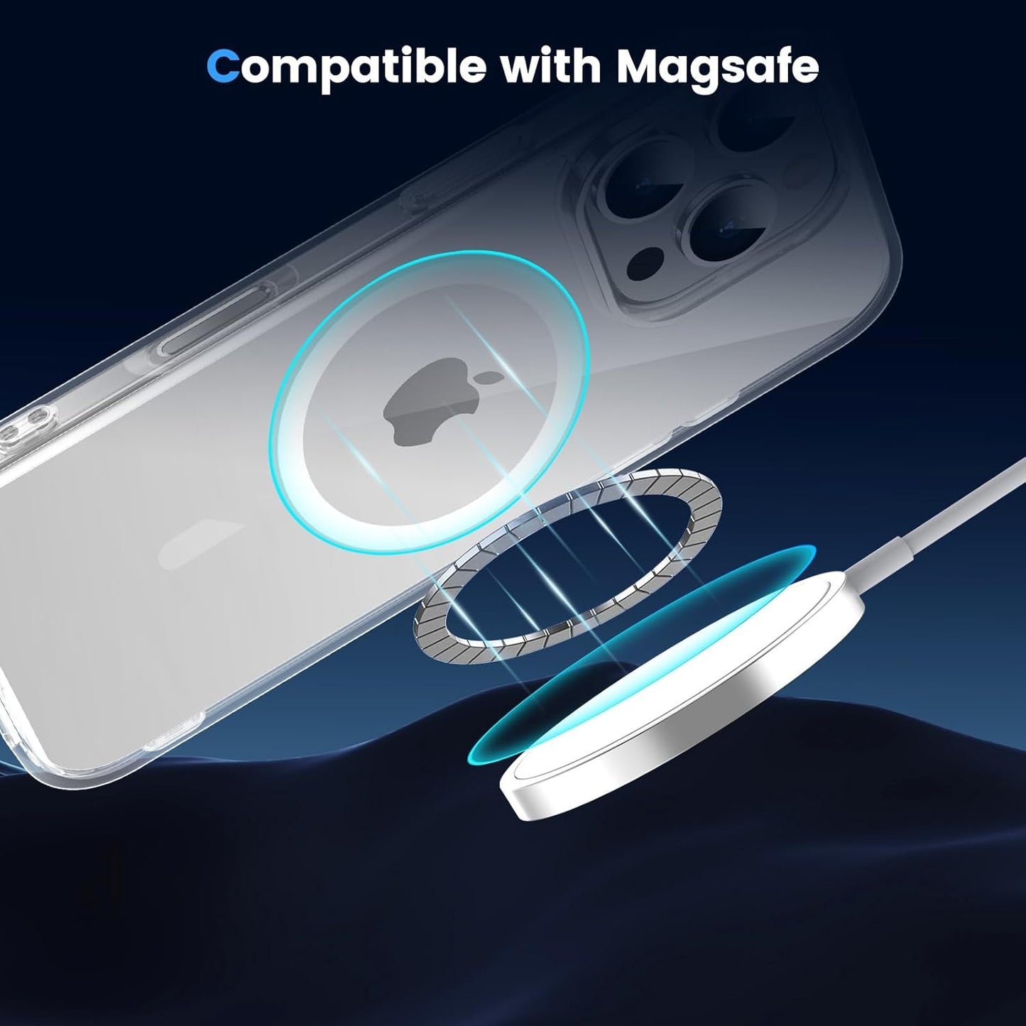 AIG Clear Case for iPhone 15 Pro Max – MagSafe Compatible, Anti-Yellowing, Military-Grade Protection
