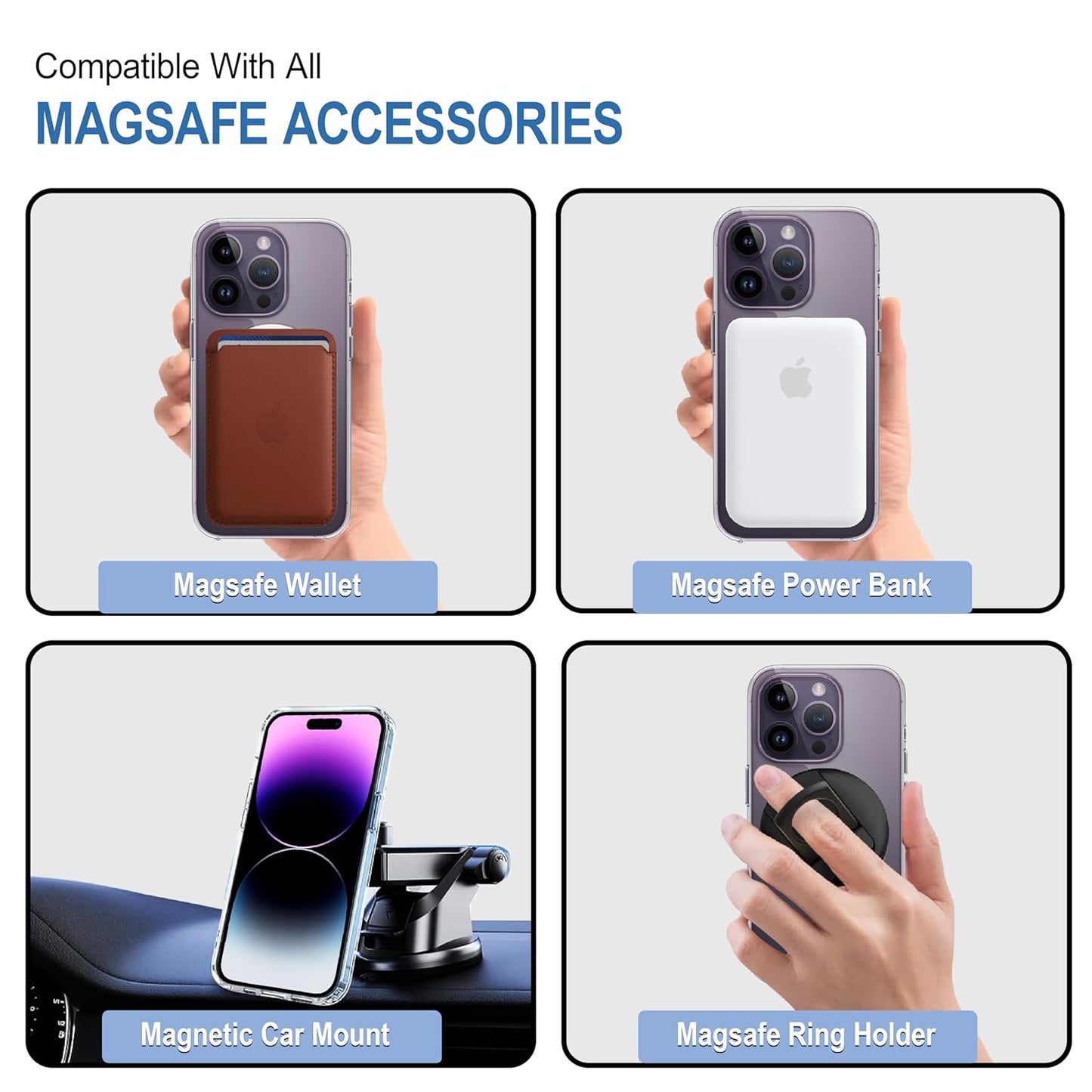 AIG Clear MagSafe Case for iPhone 14 Pro Max β Slim, Shockproof & Anti-Yellowing