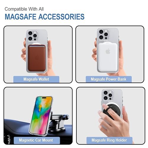 AIG MagTag Case for iPhone 16 Pro Max – Clear Shockproof MagSafe Cover