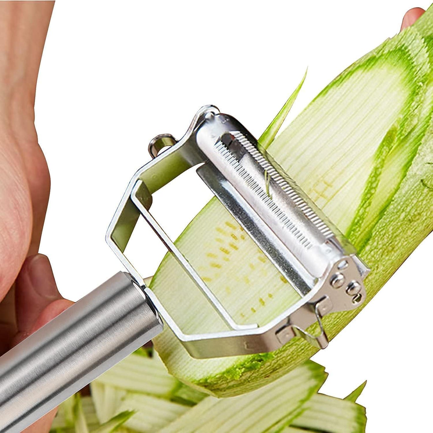 AIG Stainless Steel 3-in-1 Vegetable Peeler & Julienne Cutter – Multi-Functional Kitchen Tool for Carrot, Cucumber, Potato & More