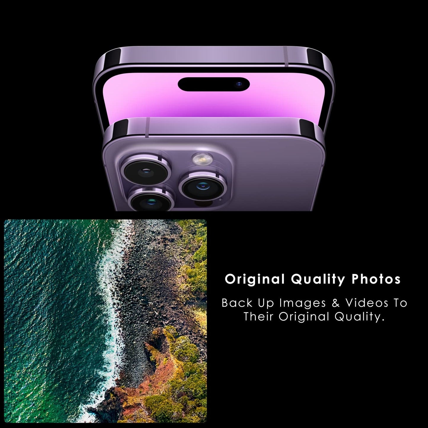 AIG 2 Pack Camera Lens Protector for iPhone 14 Pro/14 Pro Max – Ultra Clear Glass (Transparent)
