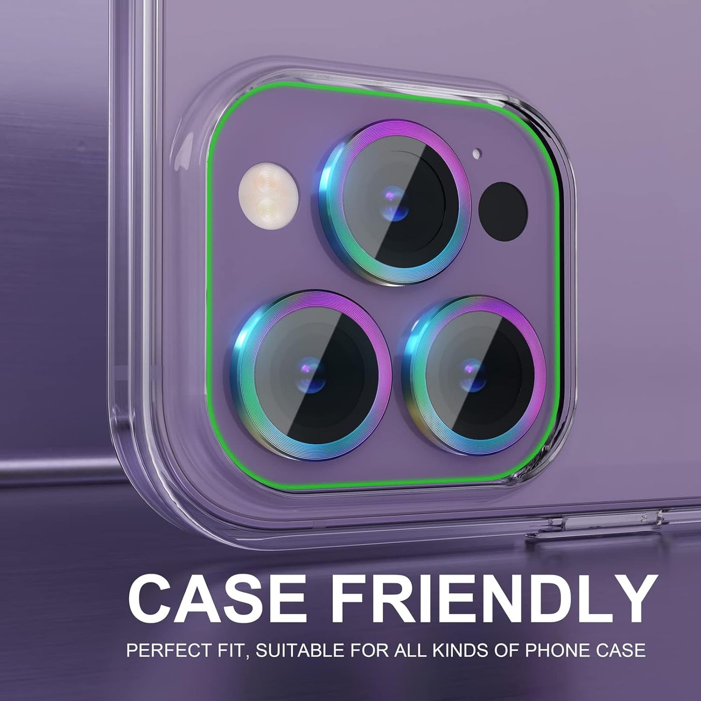 AIG iPhone 14 Pro/14 Pro Max Camera Lens Protector Bling – Colorful