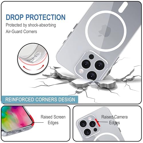 AIG MagTag Case for iPhone 16 Pro Max – Clear Shockproof MagSafe Cover