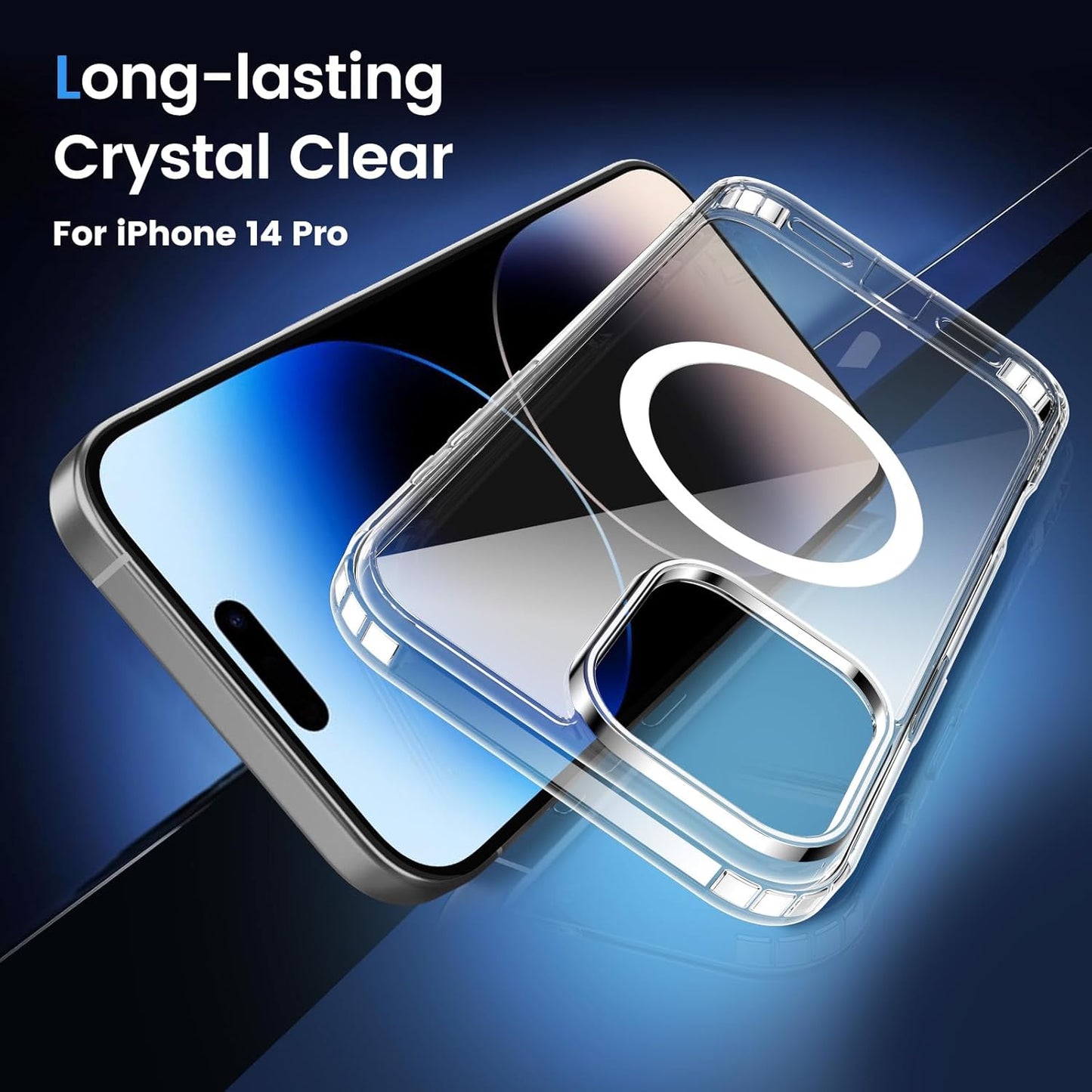 AIG Clear MagSafe Case for iPhone 14 Pro β Slim, Shockproof & Anti-Yellowing (6.1")