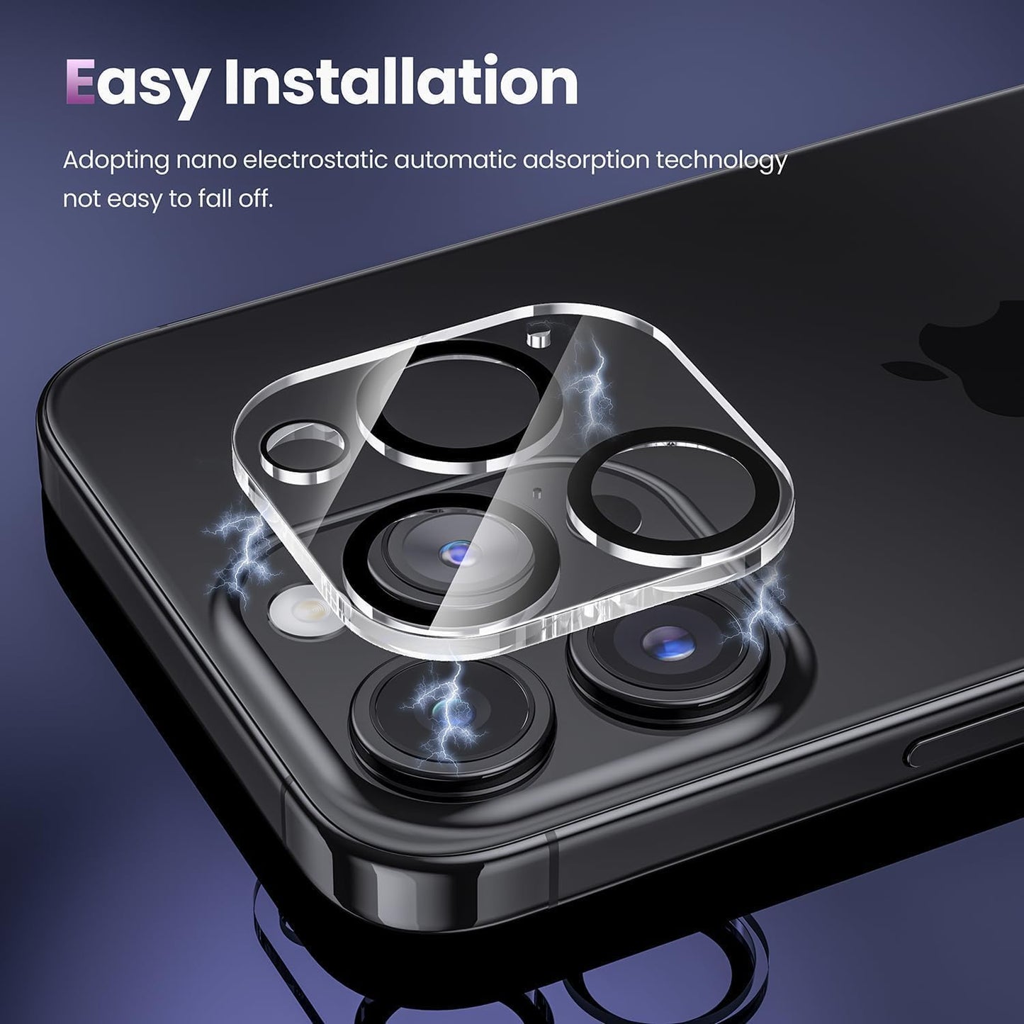 AIG Camera Lens Protector Compatible with iPhone 15 Pro & 15 Pro Max, 9H Tempered Glass Camera Cover, Ultra HD, Anti-Scratch, Case Friendly (Transparent)