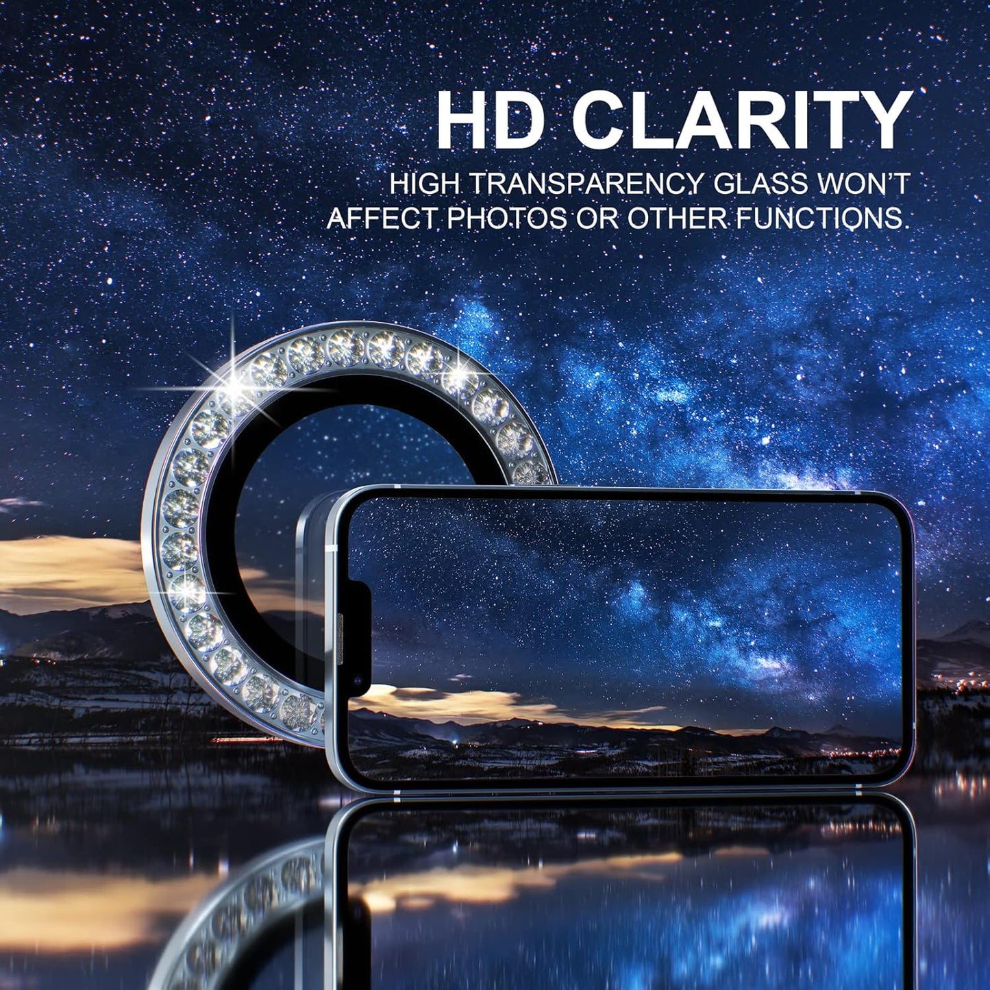 AIG iPhone 14/14 Plus Bling Camera Lens Protector β Blue Diamond