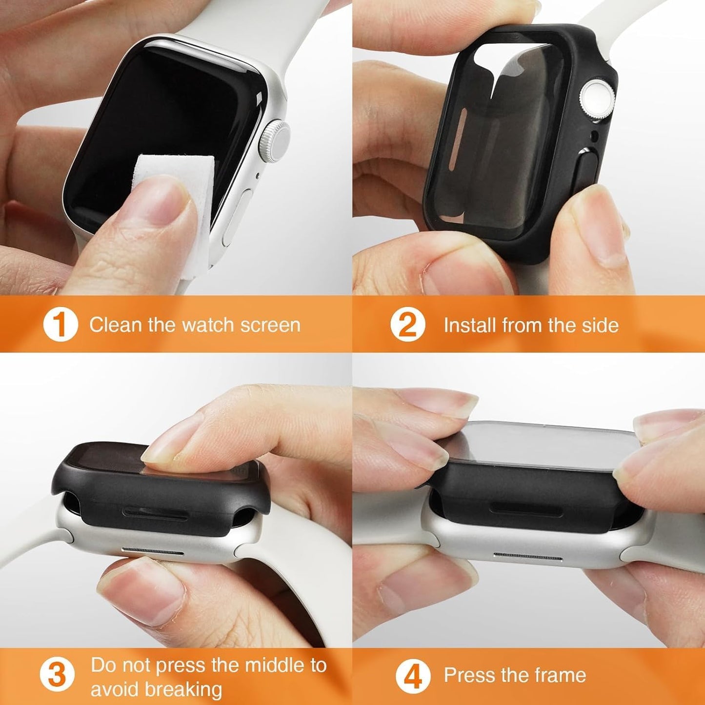 AIG Apple Watch Series 10 Case 42mm β 1-Pack Hard PC Shockproof Cover, Black