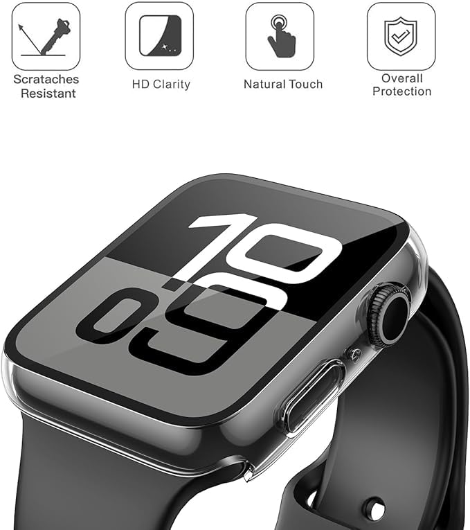 AIG Apple Watch Series 10 Case 42mm β 1-Pack Hard PC Shockproof Cover, Black