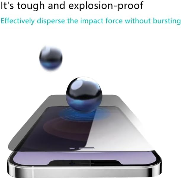 AIG 1 PACK Privacy Screen Protector for iPhone 15 6.1 Inch, Sensor Protection, Anti Spy Private Tempered Glass Film, Bubble Free,9H Hardness