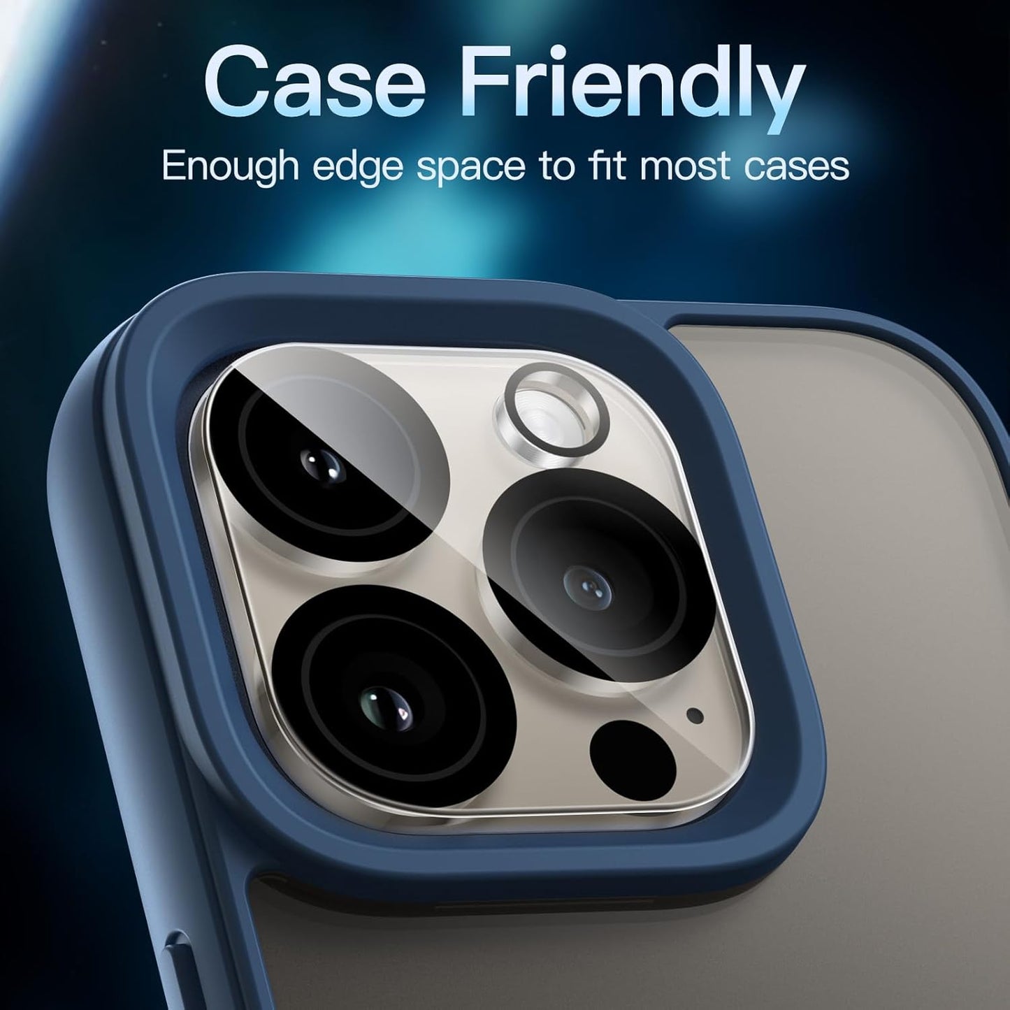 AIG Camera Lens Protector for iPhone 16 Pro/16 Pro Max (3-Pack, HD Clear, 9H Glass)