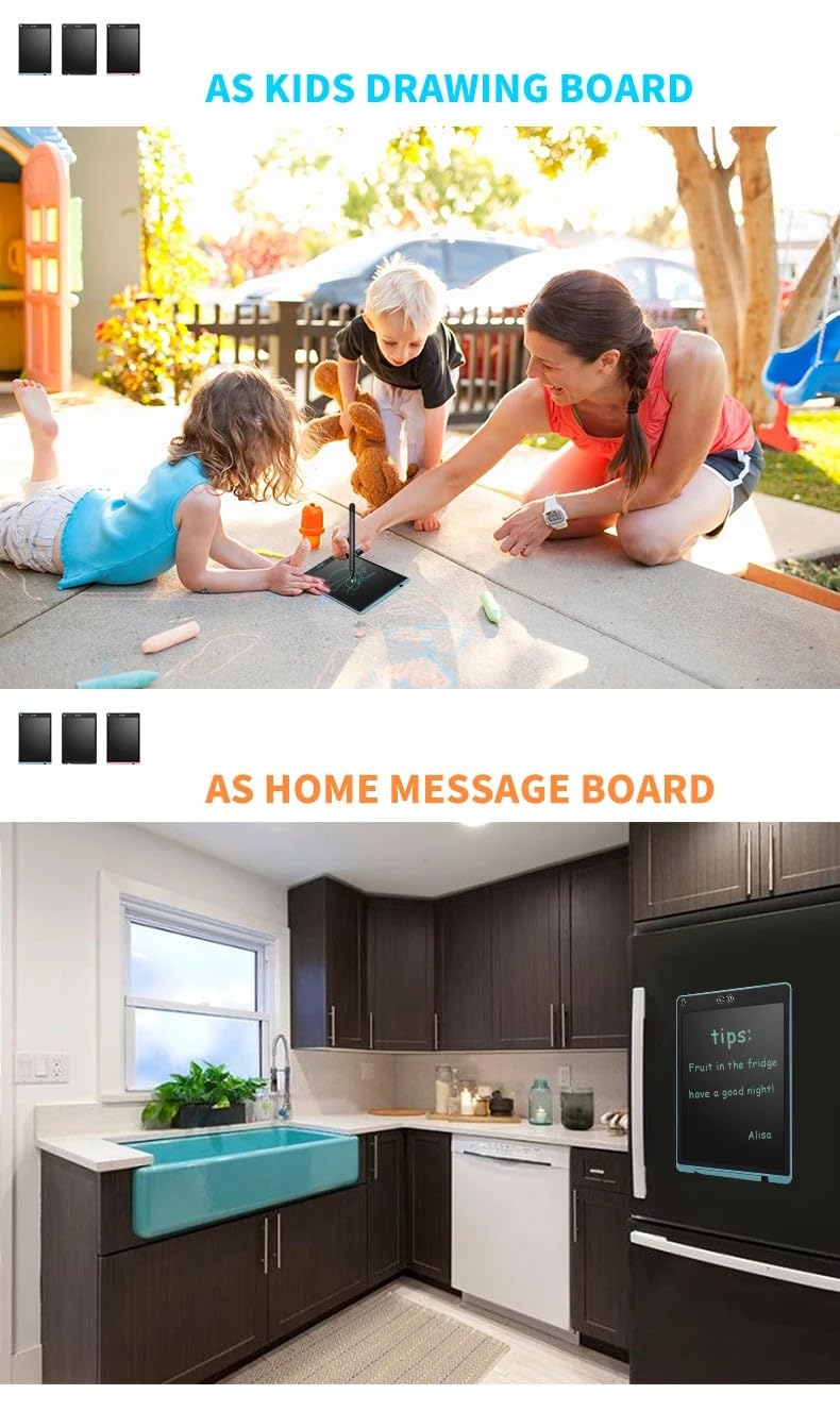 AIG 8.5" LCD Writing Tablet for Kids & Adults | Reusable Drawing & Writing Pad | Paperless Digital Doodle Board with One-Touch Erase | Multicolour