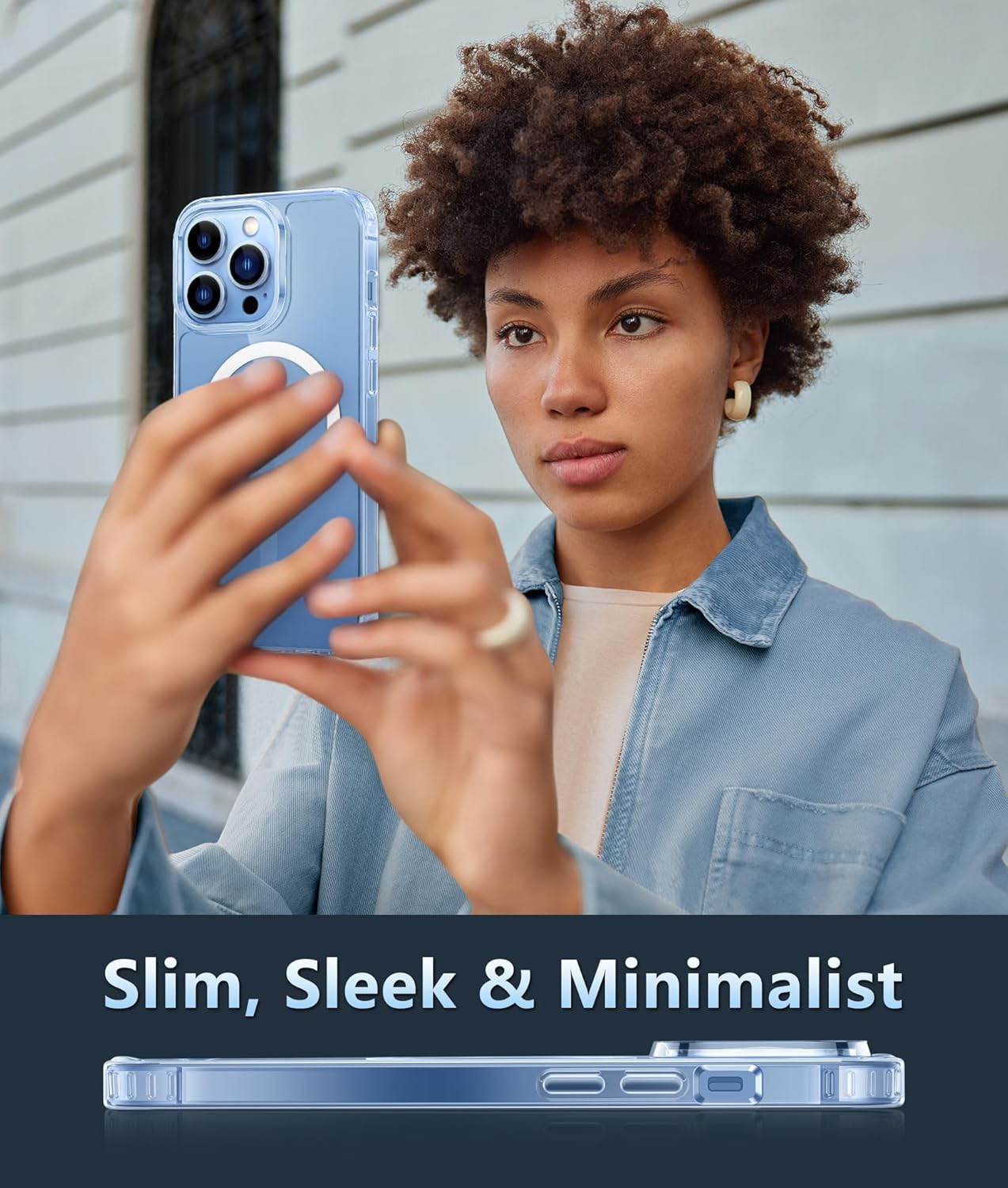 AIG Magnetic Clear Case for iPhone 13 Pro Max – Slim, Shockproof & Anti-Yellowing