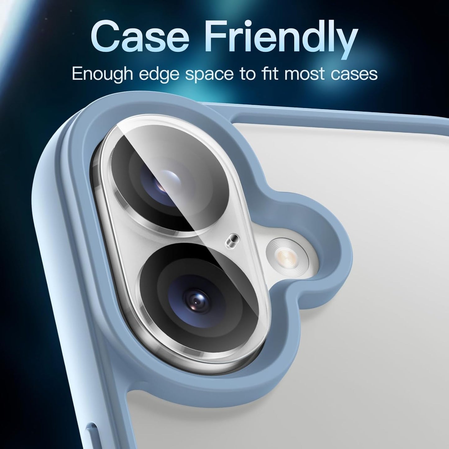 AIG Camera Lens Protector for iPhone 16/16 Plus (3-Pack) – 9H Tempered Glass, HD Clear, Anti-Scratch, Case Friendly