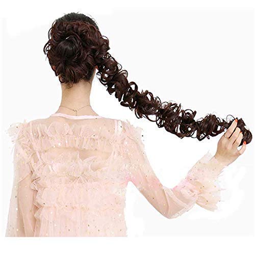 AIG Messy Frill Hair Bun – Natural Black Hair Extension for Women & Girls