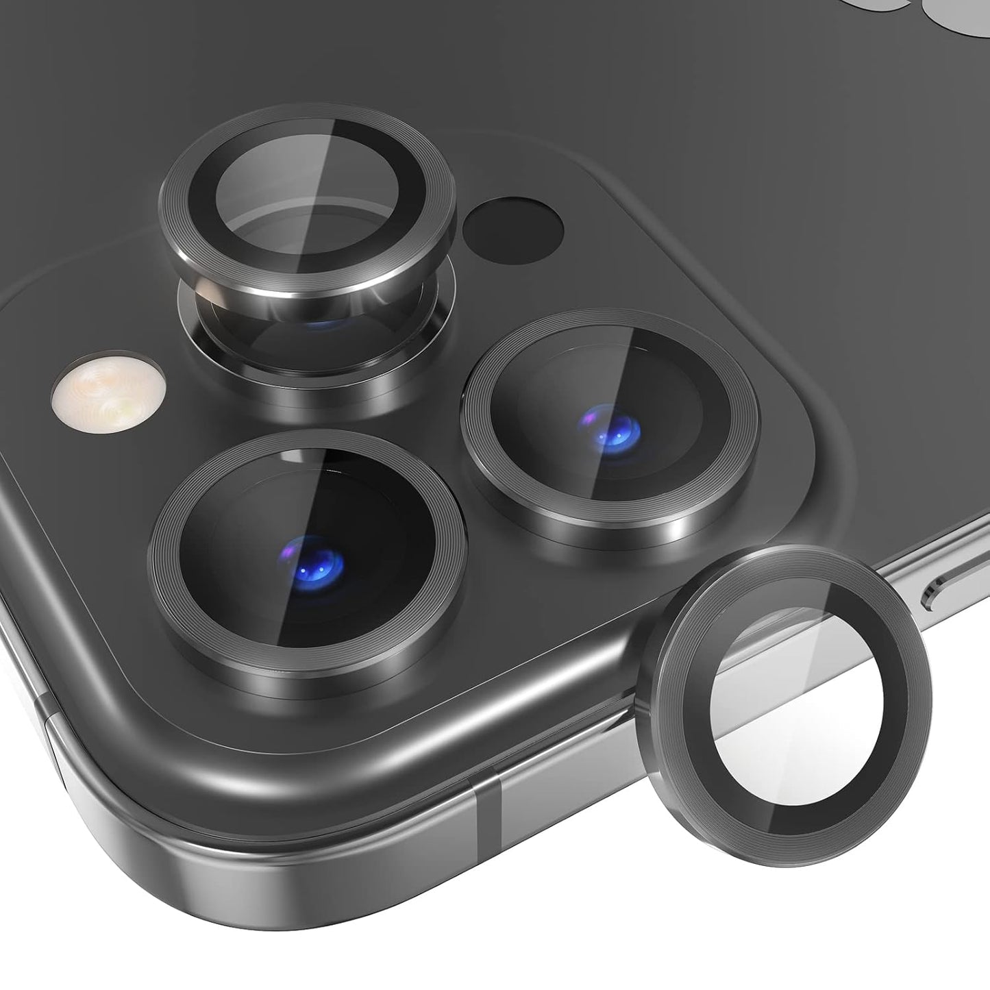 AIG iPhone 14 Pro/14 Pro Max Camera Lens Protector Bling –Space Black