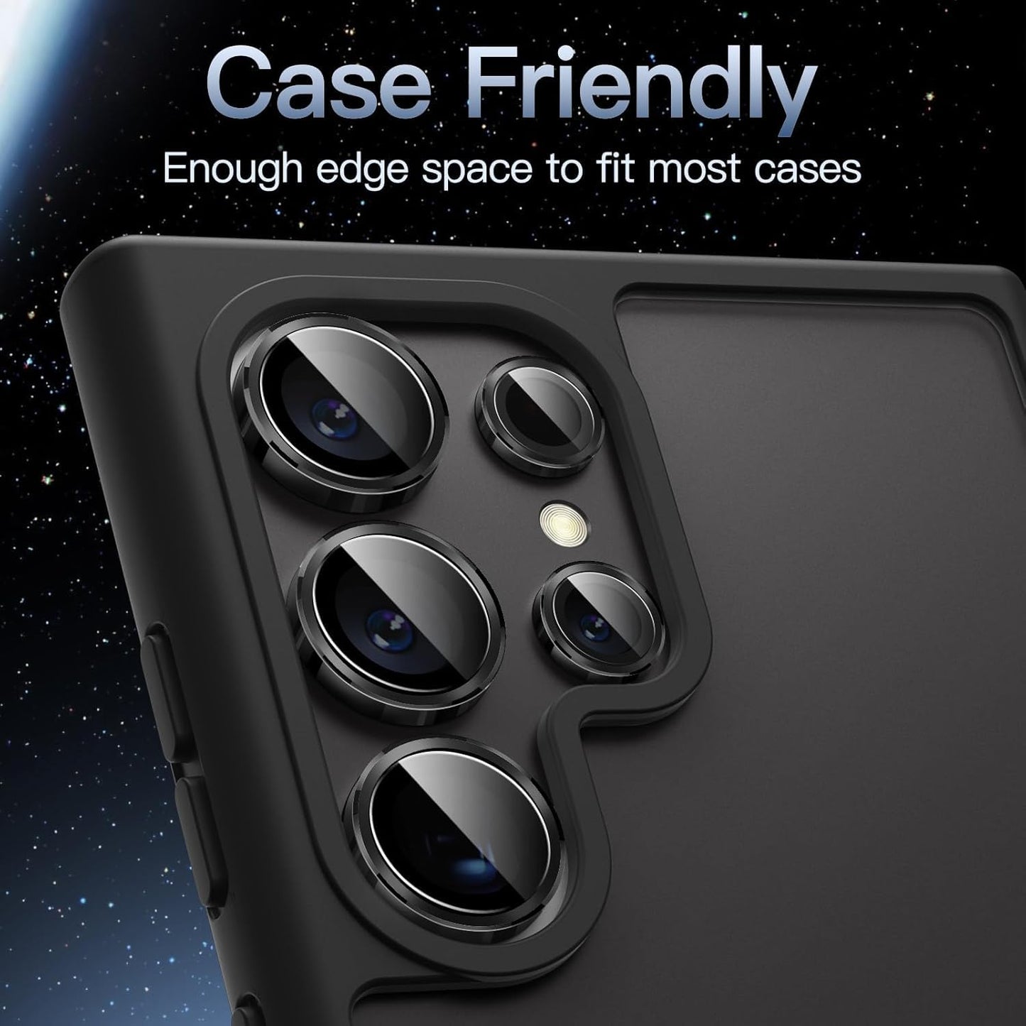 AIG Lens Protector for Samsung S24 Ultra – 9H Glass (Titanium Black)