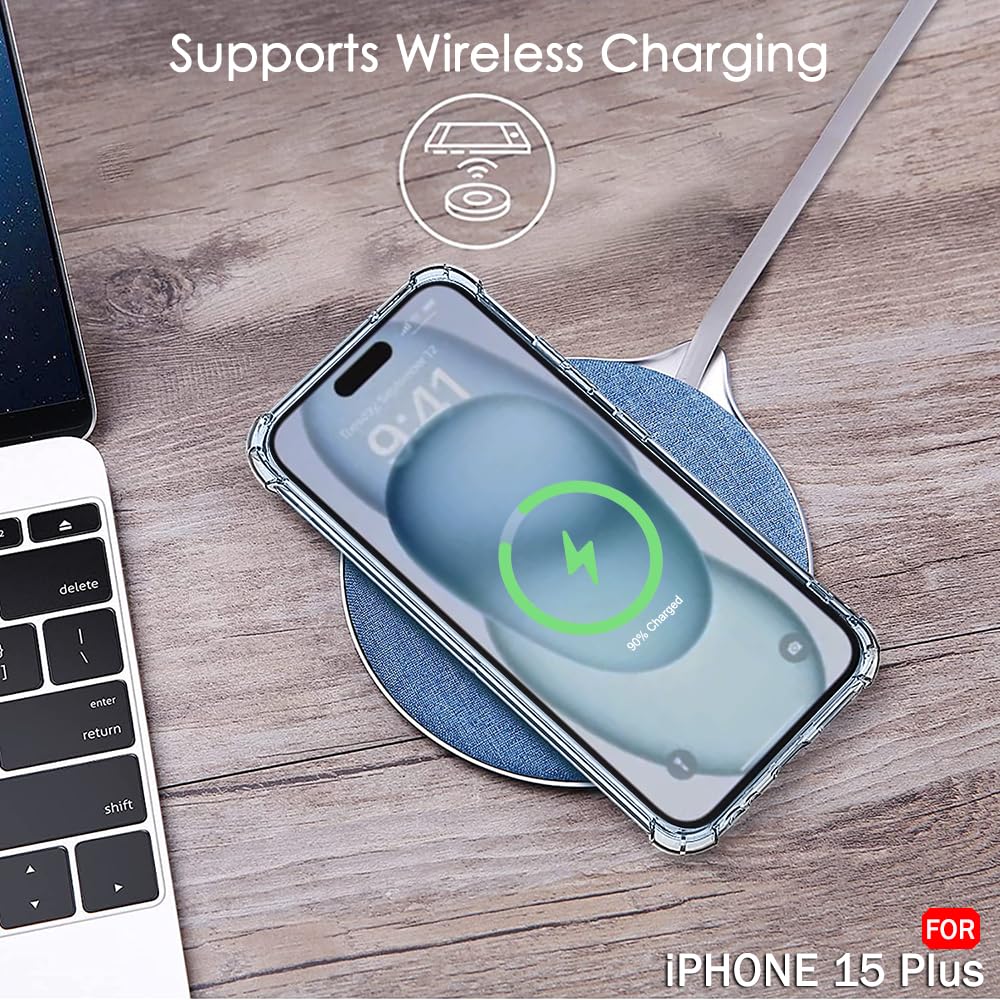 AIG MagSafe Case for iPhone 15 Plus – Clear Shockproof Hybrid Cover