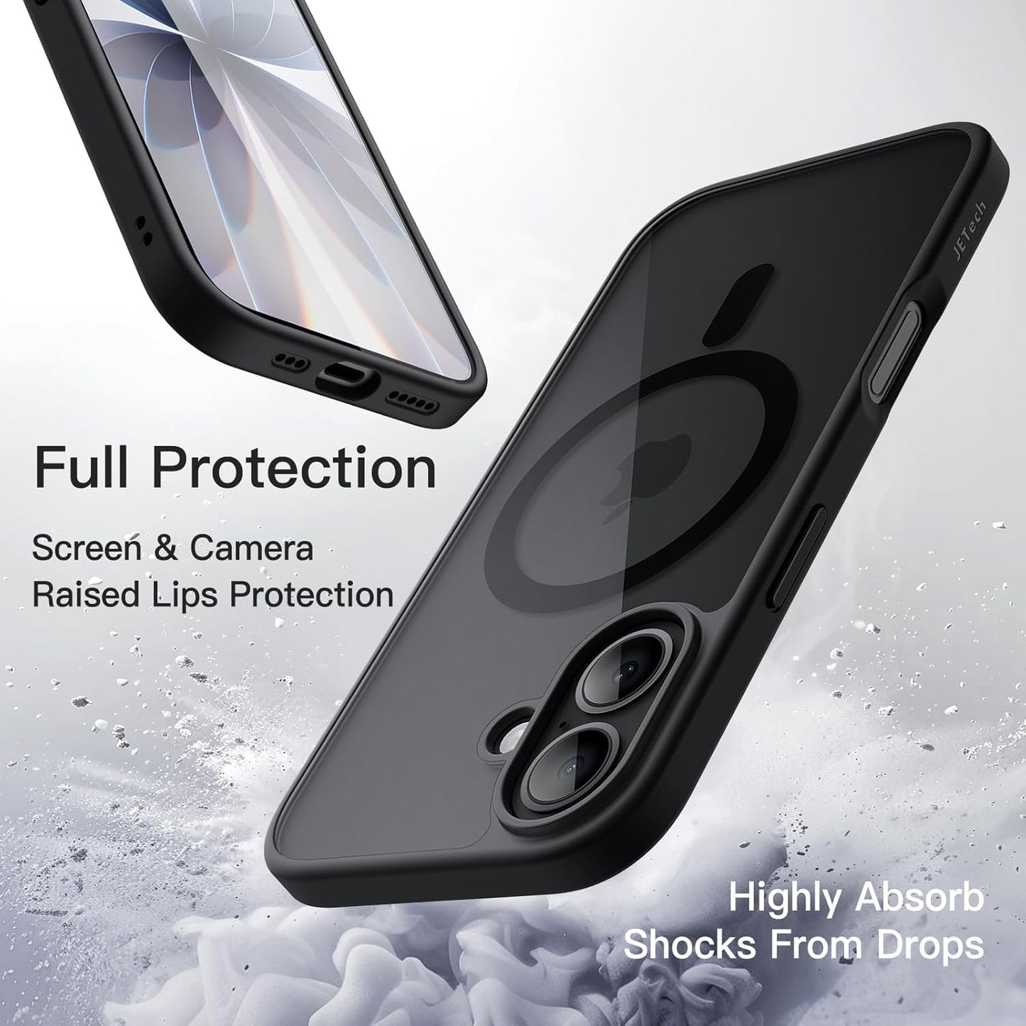 AIG Magnetic Clear Case for iPhone 17 (6.3") – MagSafe, Shockproof, Black