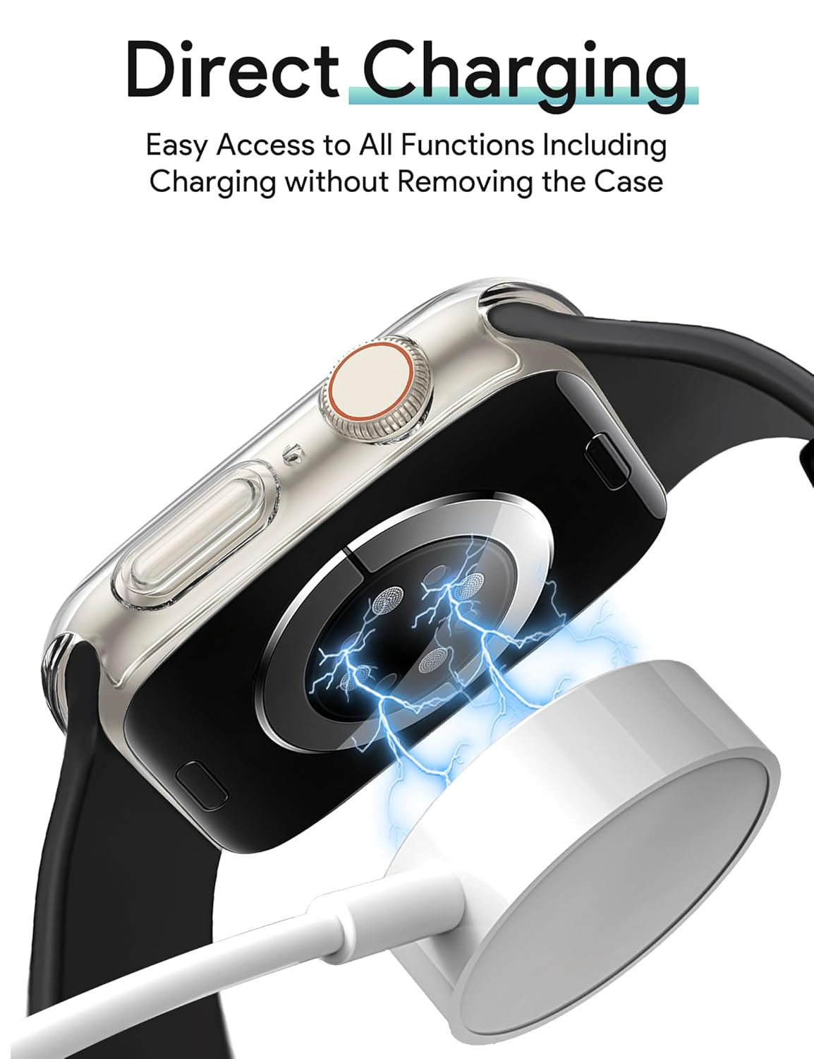 AIG Apple Watch 46mm Hard Case with Tempered Glass Screen Protector, Ultra-Thin Protective Cover for Series 10 & 11, Clear/Transparent (2 Pack)