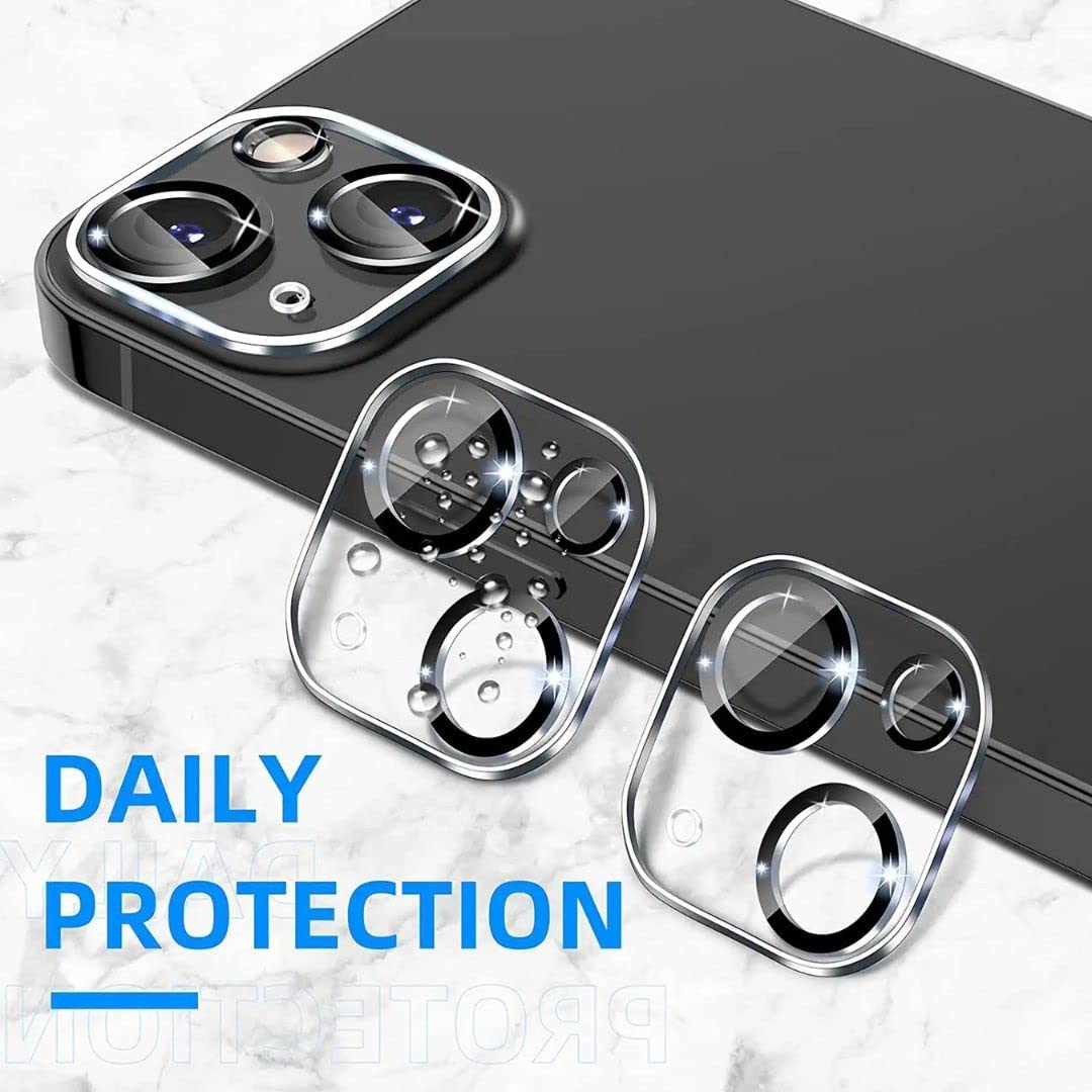 AIG Camera Lens Protector for IPHONE 14/14 PLUS, 15/15 PLUS (TRANSPARENT) UHD 9H Camera Glass, Scratch and Drop Resistant, Easy Self-Installation.