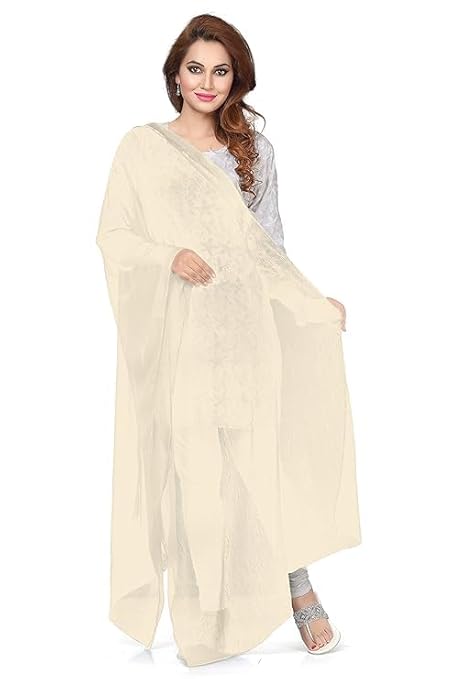 AIG Women’s Pure Soft 100% Chiffon Plain Casual Dupatta – 2.5m | Lightweight for Everyday Styling – Perfect for Festivals, Parties & All Outfits
