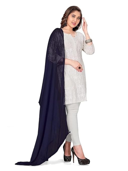 AIG THE FASHION Women’s Chiffon Dupatta – Lightweight Plain Casual Scarf, Wrap & Chunni for Girls