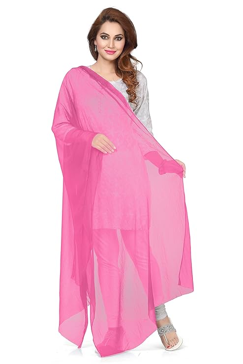 AIG Women’s Pure Soft 100% Chiffon Plain Casual Dupatta – 2.5m | Lightweight for Everyday Styling – Perfect for Festivals, Parties & All Outfits