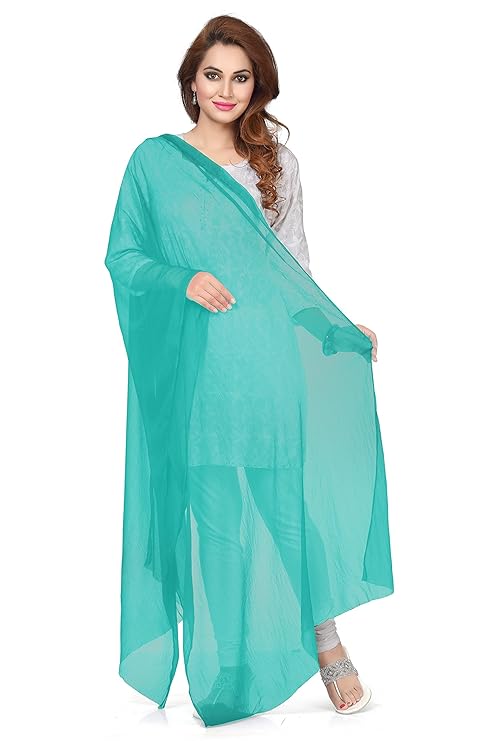 AIG Women’s Pure Soft 100% Chiffon Plain Casual Dupatta – 2.5m | Lightweight for Everyday Styling – Perfect for Festivals, Parties & All Outfits