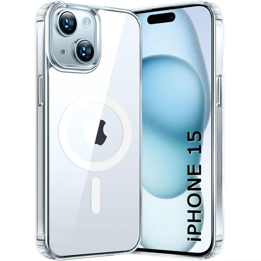 AIG Basics Pro MagSafe Case for iPhone 15 – Clear Scratch-Resistant Hybrid Cover