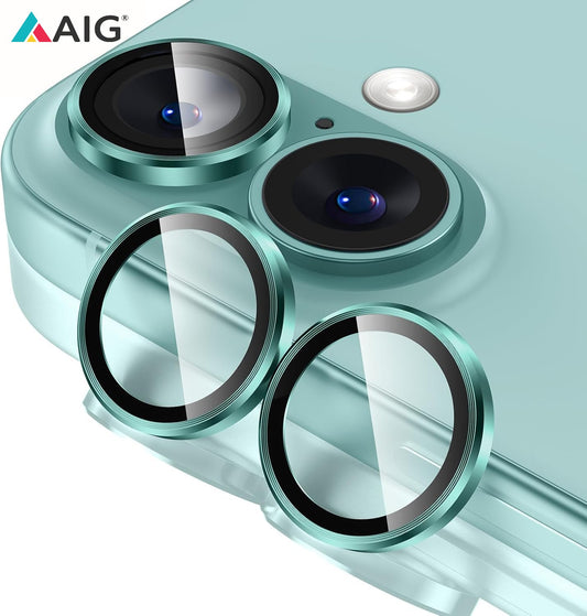 AIG Lens Protector for iPhone 16/16 Plus – Green, 9H Glass