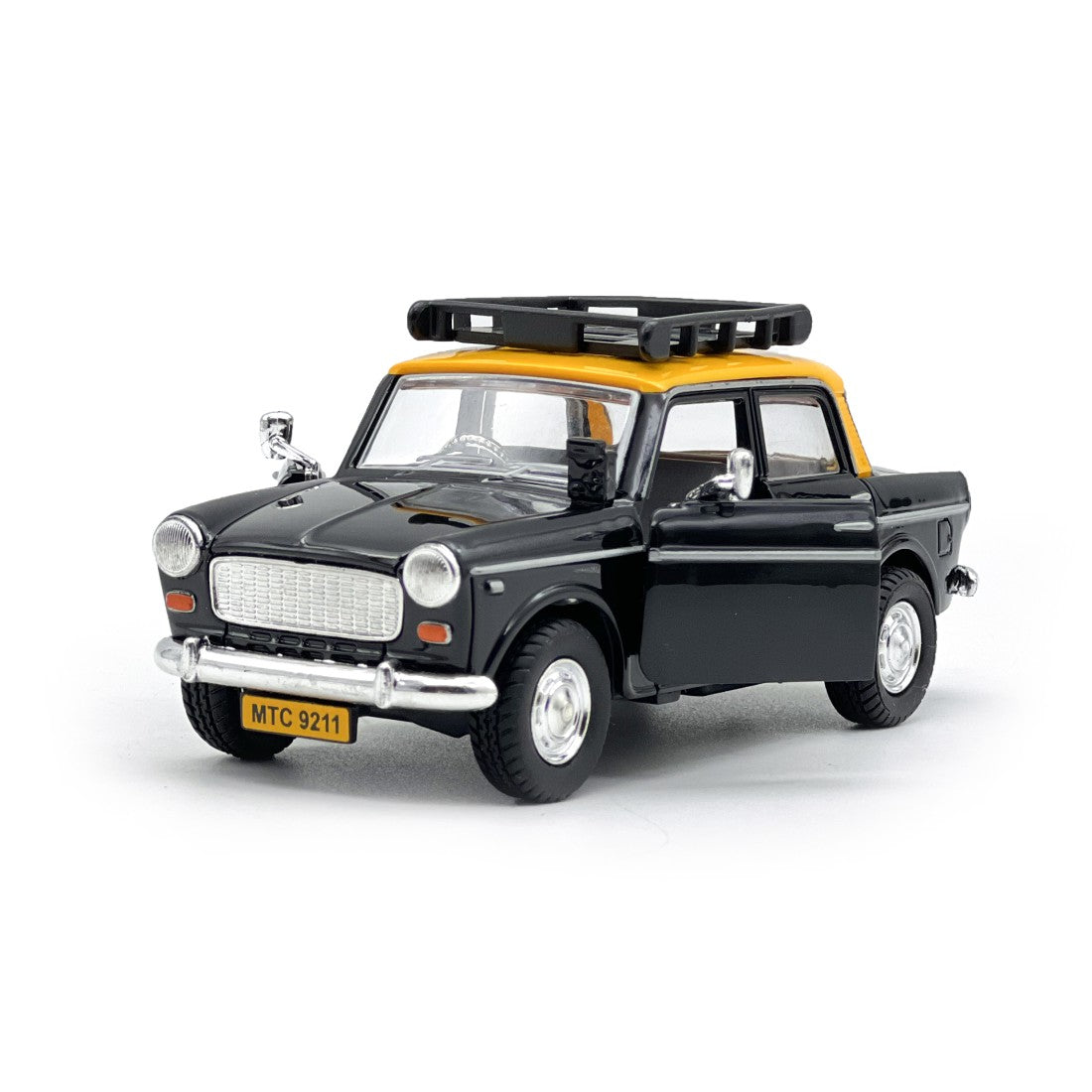 Queen 70's Taxi (AIG-201) – Pull‑Back Taxi Toy with Openable Doors