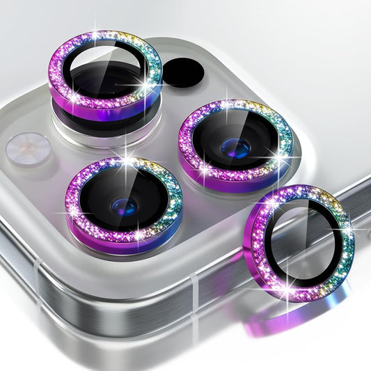 AIG iPhone 16 Pro/16 Pro Max Camera Lens Protector Bling – Glitter colourful