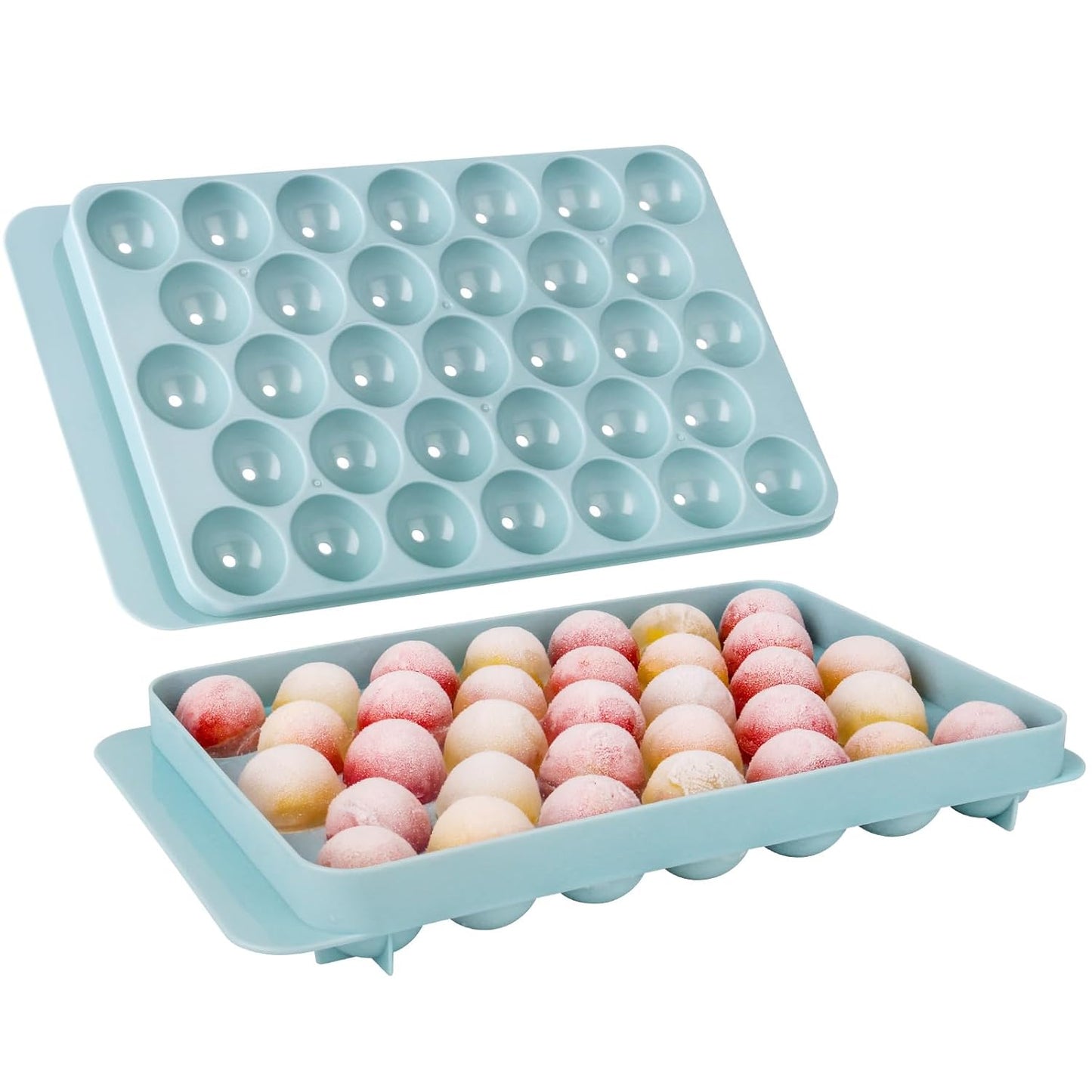 AIG (01 Pack) 33-Sphere Ice Cube Tray with Lid – Easy Release Reusable Ice Mold for Freezer & Drinks (Copy)