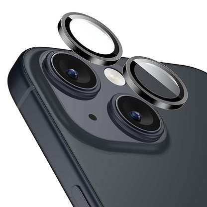 AIG Camera Lens Protector Compatible for iPhone 14/iPhone 14 Plus, [ Anti-Scratch ] Premium 9H Tempered Glass Film Aluminum Alloy Lens Ring Cover