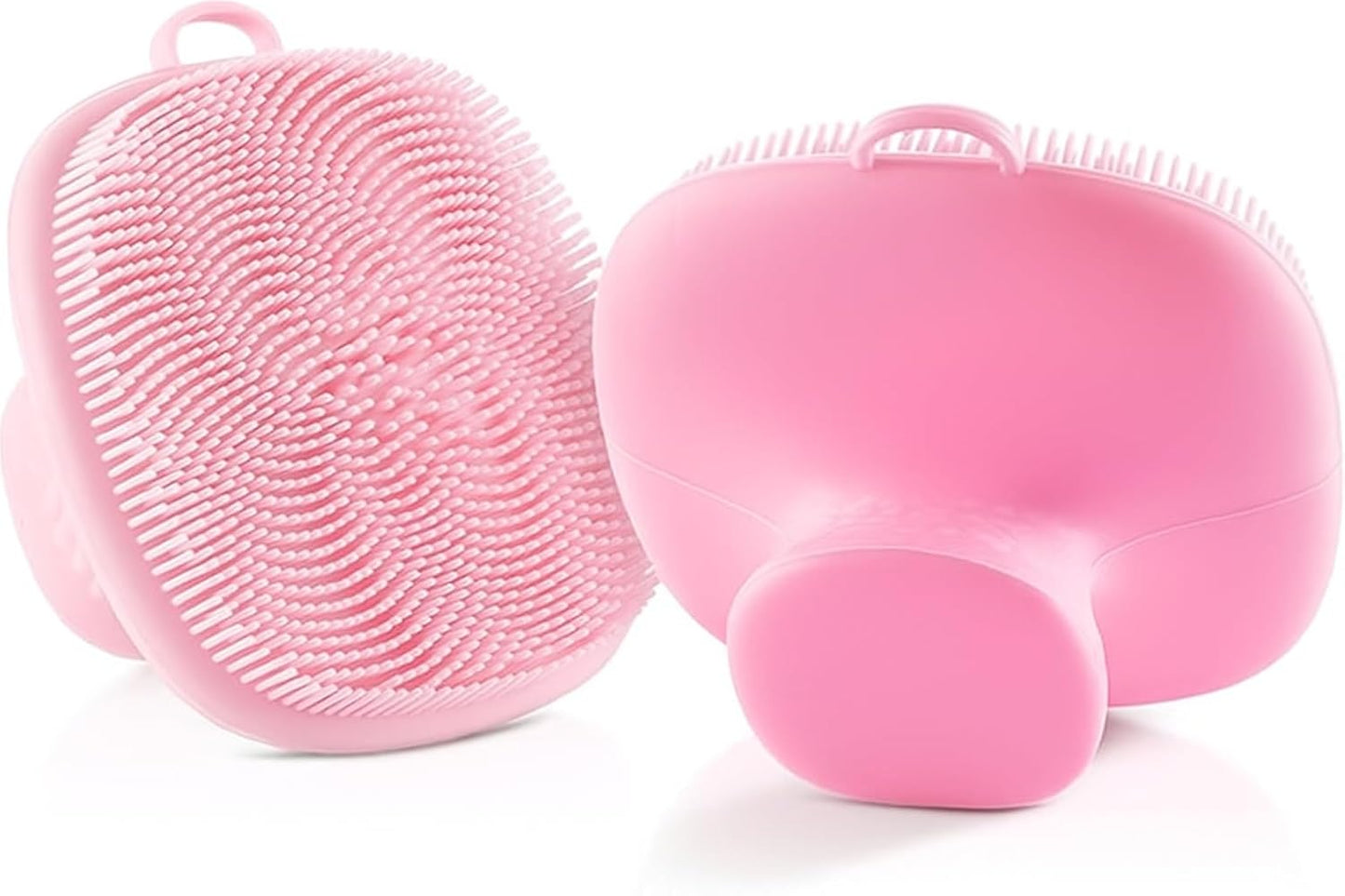 Silicone Face Scrubber (Pink, 2 Pack) – Soft Deep Cleansing Brush
